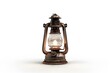 © Fotograf - A traditional oil lamp with a burning candle inside, great for vintage or rustic themed uses