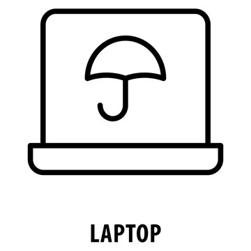 Laptop Icon simple and easy to edit for your design elements