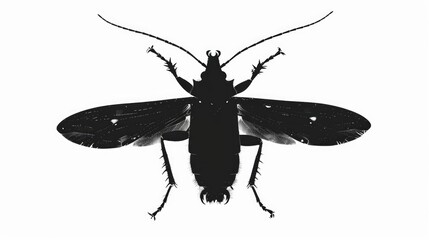 Poster - A close-up shot of a small insect in black and white, providing a simple yet detailed view