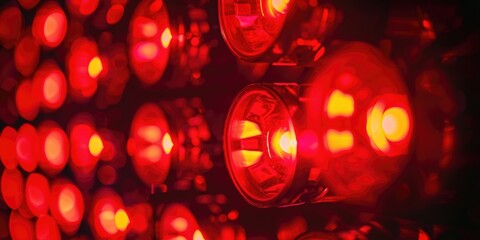 Aufkleber - Warning lights on a wall, used to signal caution or alertness