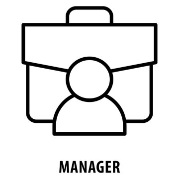 Manager Icon simple and easy to edit for your design elements