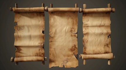 Poster - Old documents hanging on a clothesline