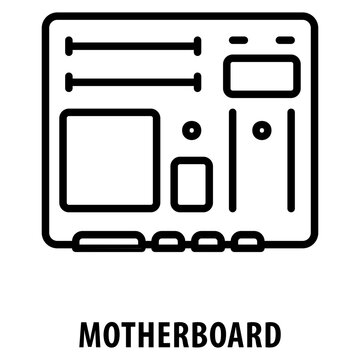 Motherboard Icon simple and easy to edit for your design elements