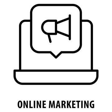 Online Marketing Icon simple and easy to edit for your design elements