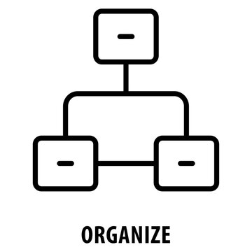 Organize Icon simple and easy to edit for your design elements