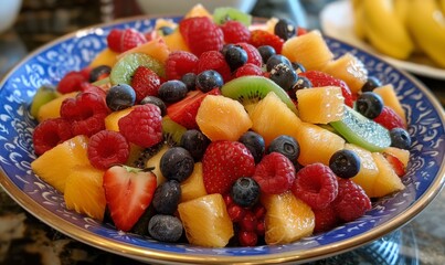 Canvas Print - Freshly made fruit salad