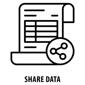 Share data Icon simple and easy to edit for your design elements