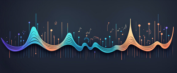  Line wave music sound one noise audio frequency icon signal podcast radio soundwave waveform volume art hand. Acoustic line music logo recording voice wave doodle sketch abstract. Vector illustration