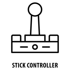 Wall Mural - Stick Controller Icon simple and easy to edit for your design elements