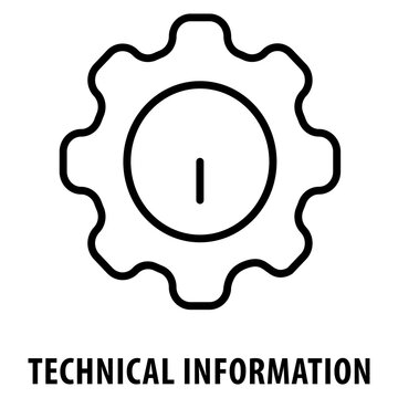 Technical Information Icon simple and easy to edit for your design elements
