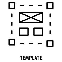 Fototapete - Template Icon simple and easy to edit for your design elements