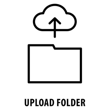 Upload folder Icon simple and easy to edit for your design elements