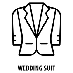 Wall Mural - Wedding Suit Icon simple and easy to edit for your design elements