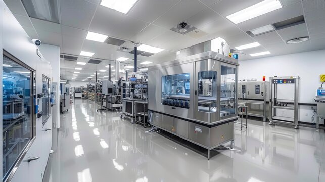 Semiconductor fabrication plant with state-of-the-art machinery and equipment