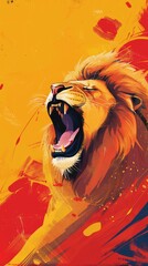 Wall Mural - portrait of a lion