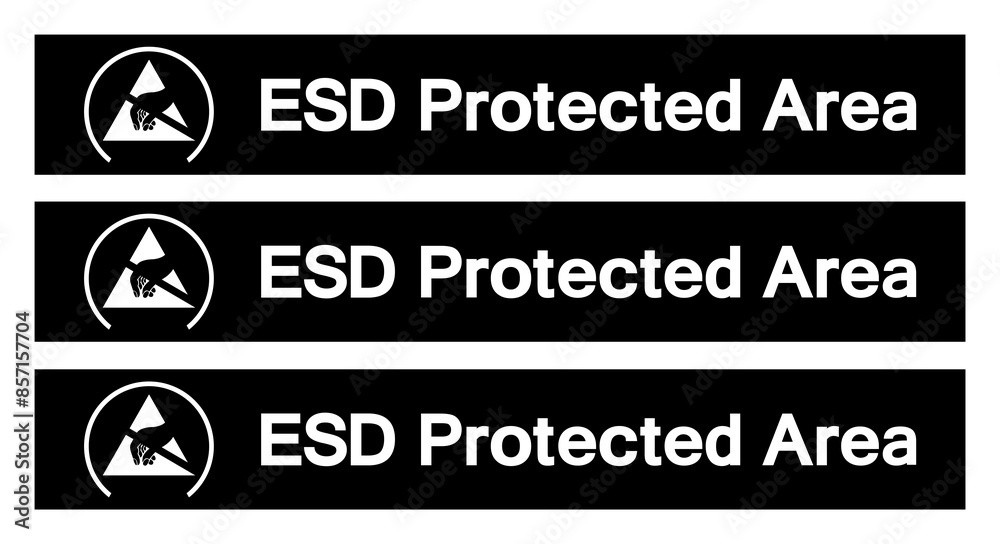 ESD Pretected Area Symbol Sign, Vector Illustration, Isolated On White ...