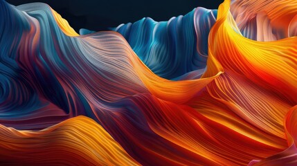 Wall Mural - Dynamic waves of vibrant abstract colors