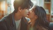© tongpatong - Asian young couple making love in the living room of their house