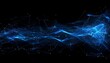 © nattapon98 - A dark abstract background with blue light and connected lines