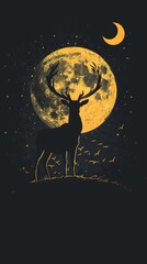 Wall Mural - moon and stars