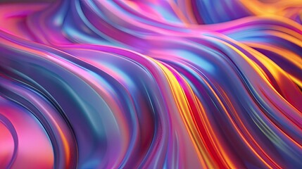 Wall Mural - Dynamic waves of vibrant abstract colors