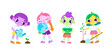 © Sonium_art - Cartoon eco volunteers children set. Vector colorful environmental care collection with cute kids.