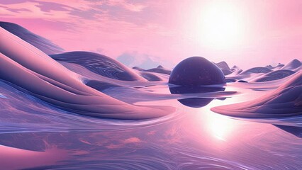 Wall Mural - alien world, deep space landscape with several moons