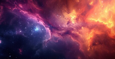 Wall Mural - nebula and galaxies in space. abstract cosmos background