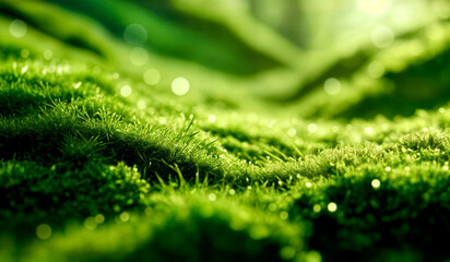 Poster - green grass background