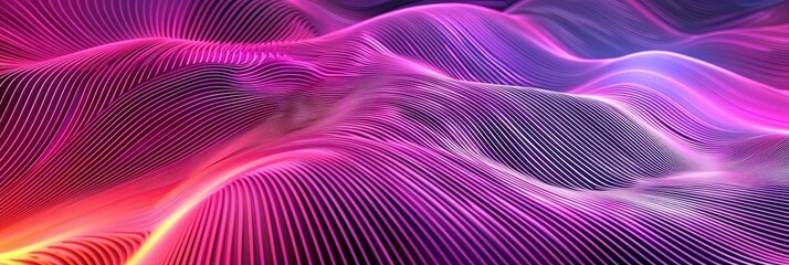 Wall Mural - Abstract Wavy Lines in Neon Colors