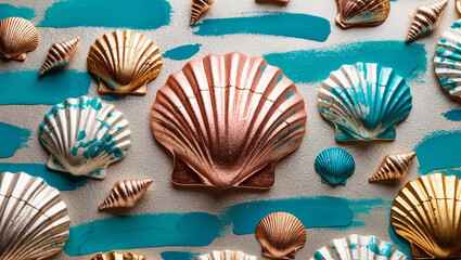 seashells background texture