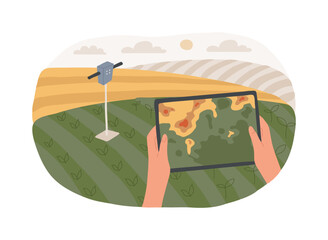 Poster - Compaction profile sensing isolated cartoon vector illustrations.