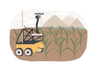 Poster - Phenotyping robots isolated cartoon vector illustrations.