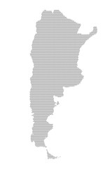 Sticker - Argentina map with dotted pattern vector illustration