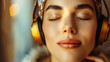 © Meritxell Cid - A woman wearing headphones is listening to music
