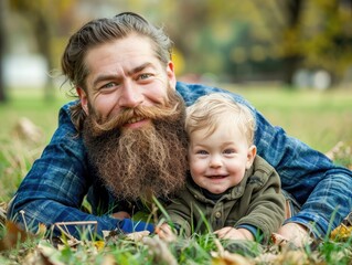 Wall Mural - parent and child