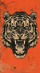 Wall Mural - head of tiger