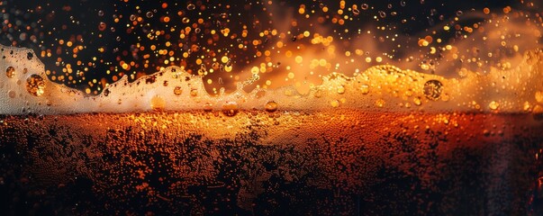 Poster - A blurry image of a fire with a lot of smoke and a lot of water droplets