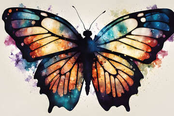 Wall Mural -  A butterfly with a story. Delicate wings, marred by stains, tell a tale of struggle and resilience. This captivating image reminds us that beauty can exist even in imperfection.