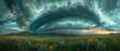 © Starkreal - Dramatic sky with dark storm clouds and multiple lightning bolts, capturing the intensity and power of a thunderstorm, Photography, shot with a telephoto lens,