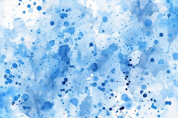 Poster - A digital painting of a blue watercolor background with white space and splatter