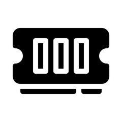 random access memory glyph icon