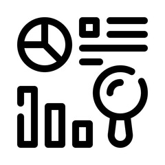 market research line icon