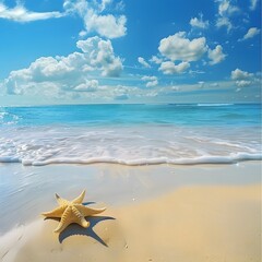 starfish on the summer beach