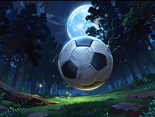 soccer ball on the grass