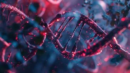 DNA molecules background, 3d DNA Medical science background. Generative AI