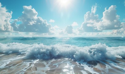 Ocean waves on a sunny day