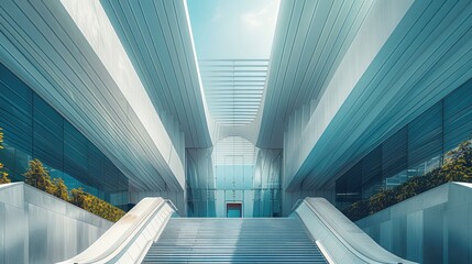 Aufkleber - A modern architectural detail. Generative AI.