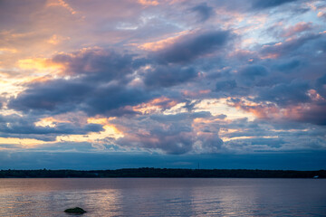 Wall Mural - sunset over the sea