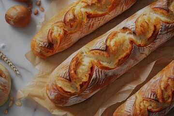 Poster - Freshly Baked Artisan Baguettes